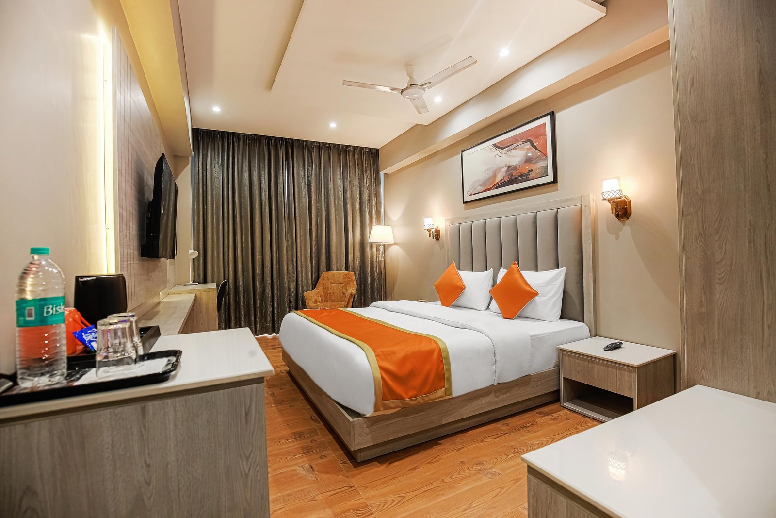 A New Wing room with a king bed and a countryside outlook